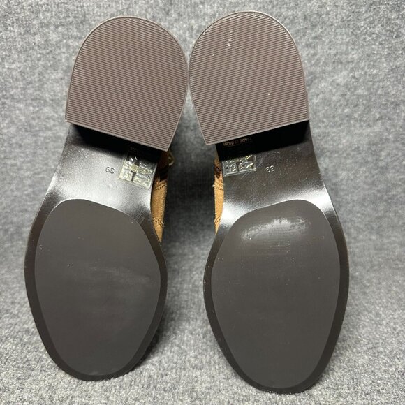 Radley London Ankle Boots Womens Size 8 Camel Brown Leather Side Zip Booties - Picture 8 of 10